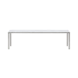 Piloti Alu Table: Extra Large + Low + White Carrara + Brushed Aluminum