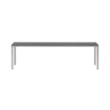 Piloti Alu Table: Extra Large + Low + Black + Brushed Aluminum