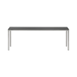 Piloti Alu Table: Extra Large + High + Black + Brushed Aluminum