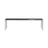 Piloti Alu Table: Extra Large + Low + Black Marquina + Brushed Aluminum
