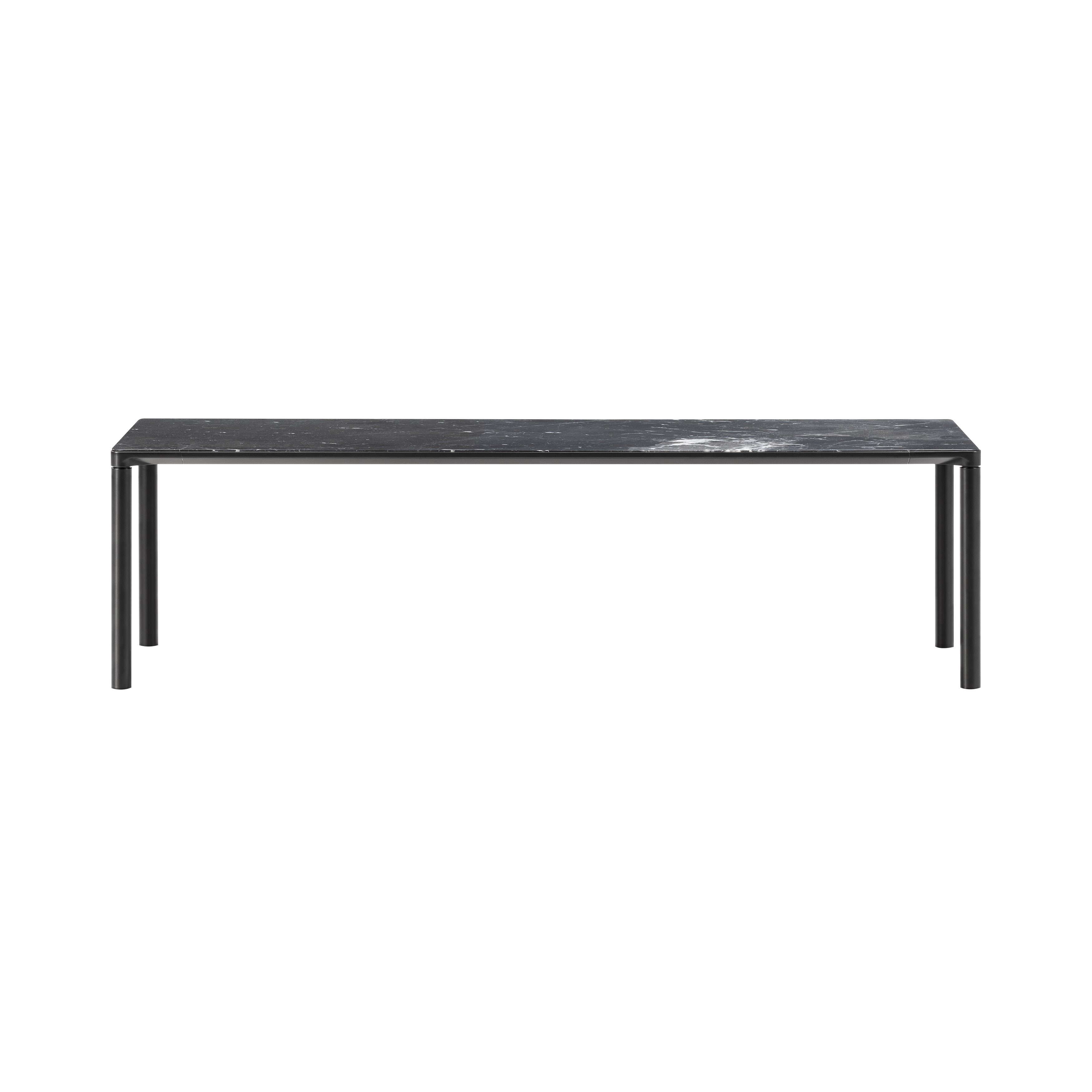 Piloti Alu Table: Extra Large + Low + Black Marquina + Black