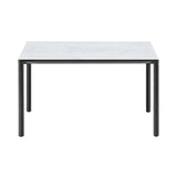 Piloti Alu Table: Square + High + White Carrara + Black