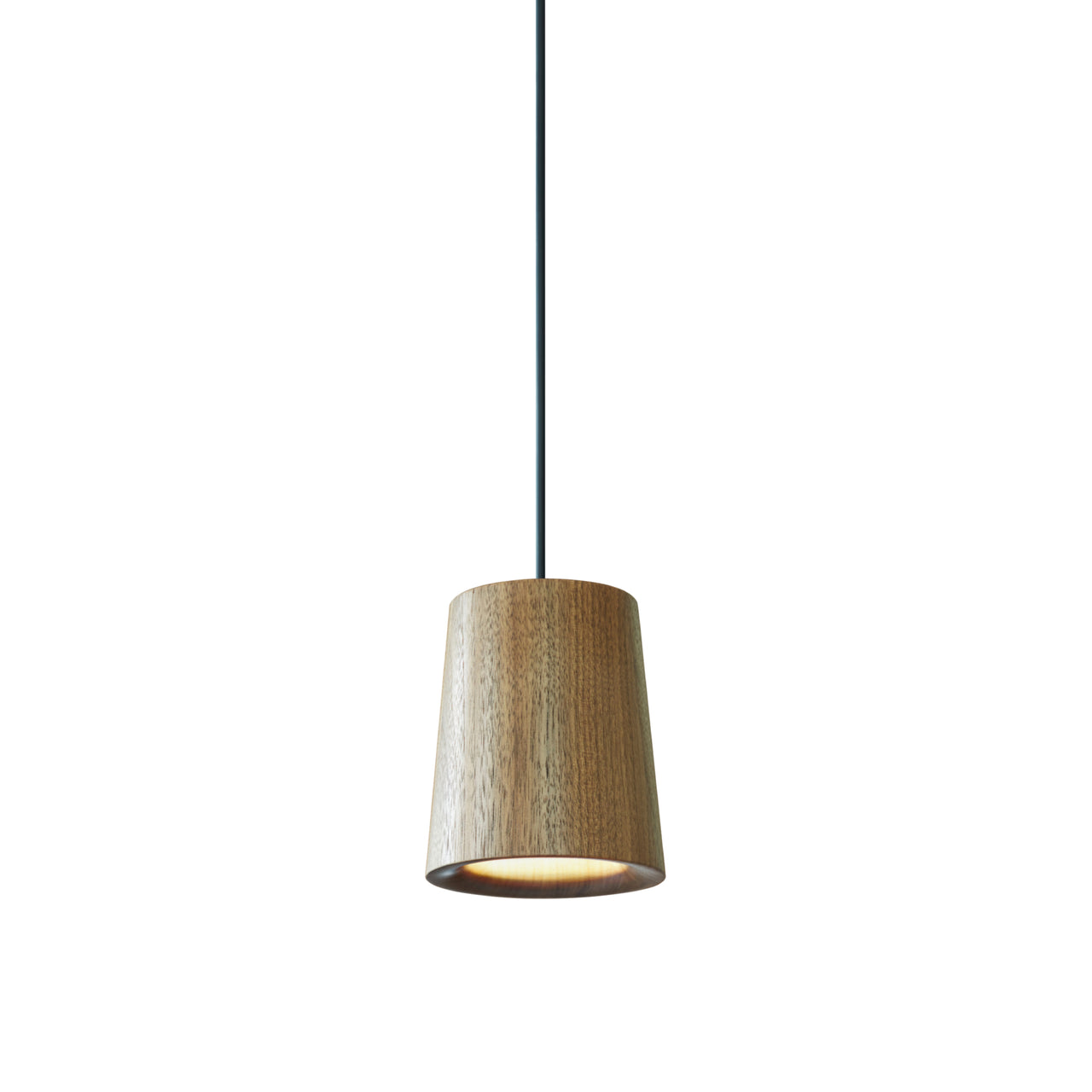 Solid Pendant: 1 + Cone + Walnut + Black