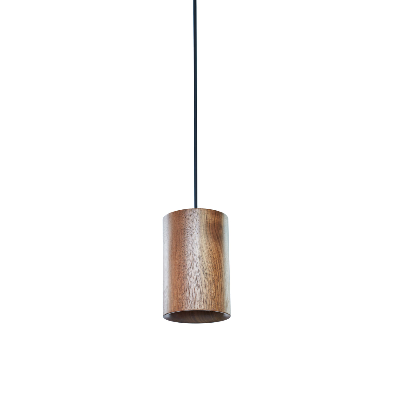 Solid Pendant: 1 + Cylinder + Walnut + Black