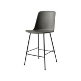 Rely Bar + Counter Highback Chair: HW96 + HW91 + Counter (HW91) + Stone Grey + Black