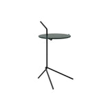 Halten Side Table SH9: Marble + Warm Black