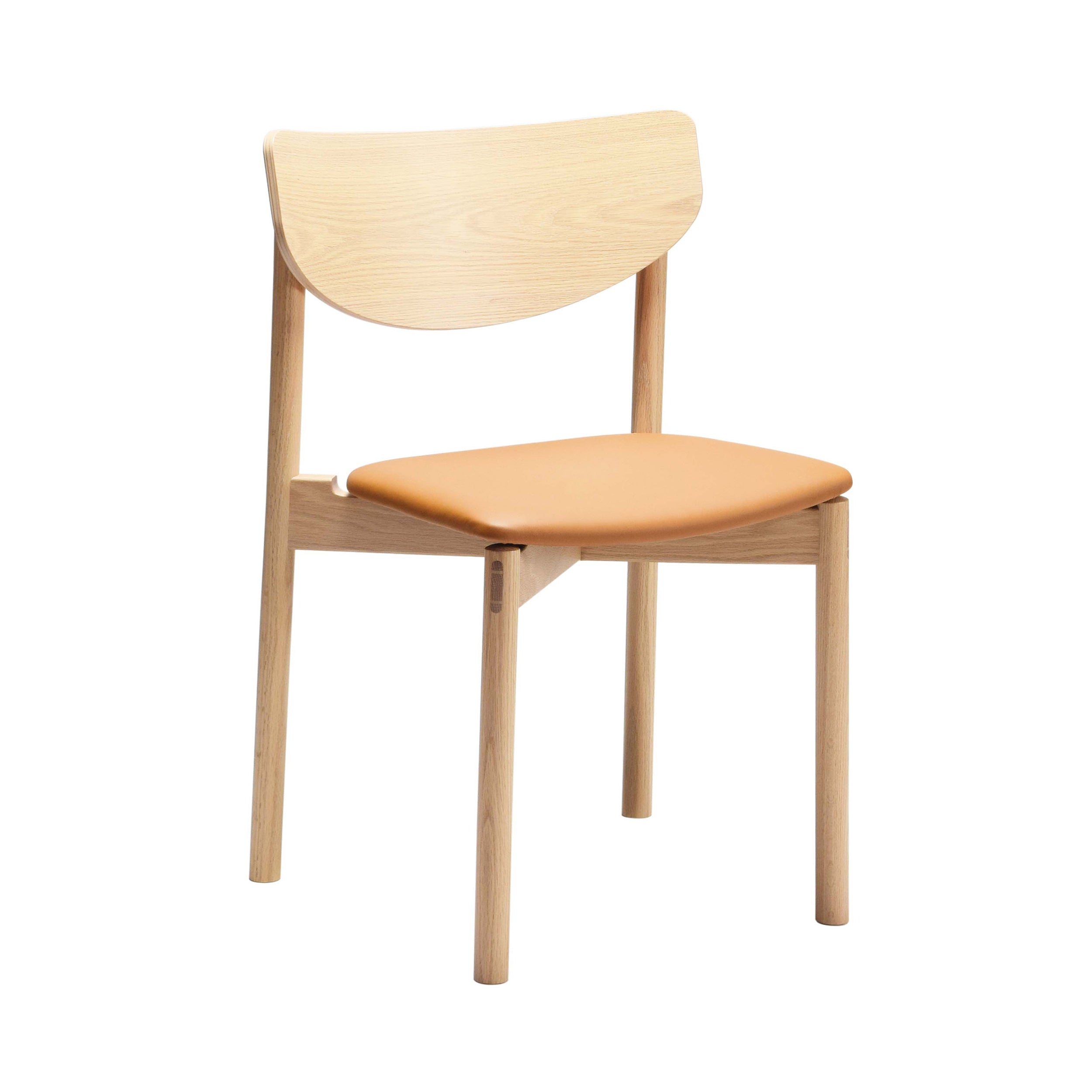 Hane Chair: Seat Upholstered - Set of 2 + White Oak