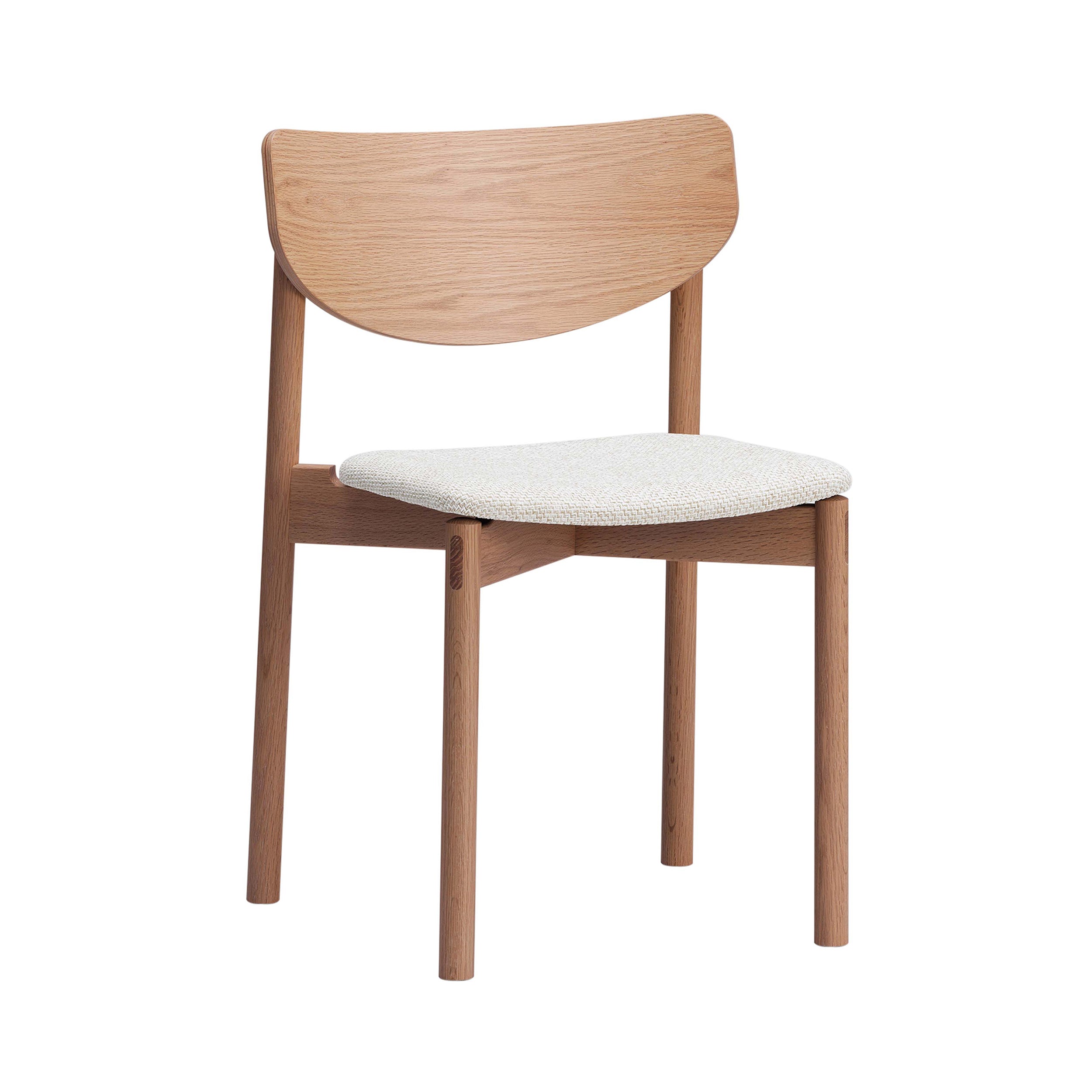 Hane Chair: Seat Upholstered - Set of 2 + Natural Oak