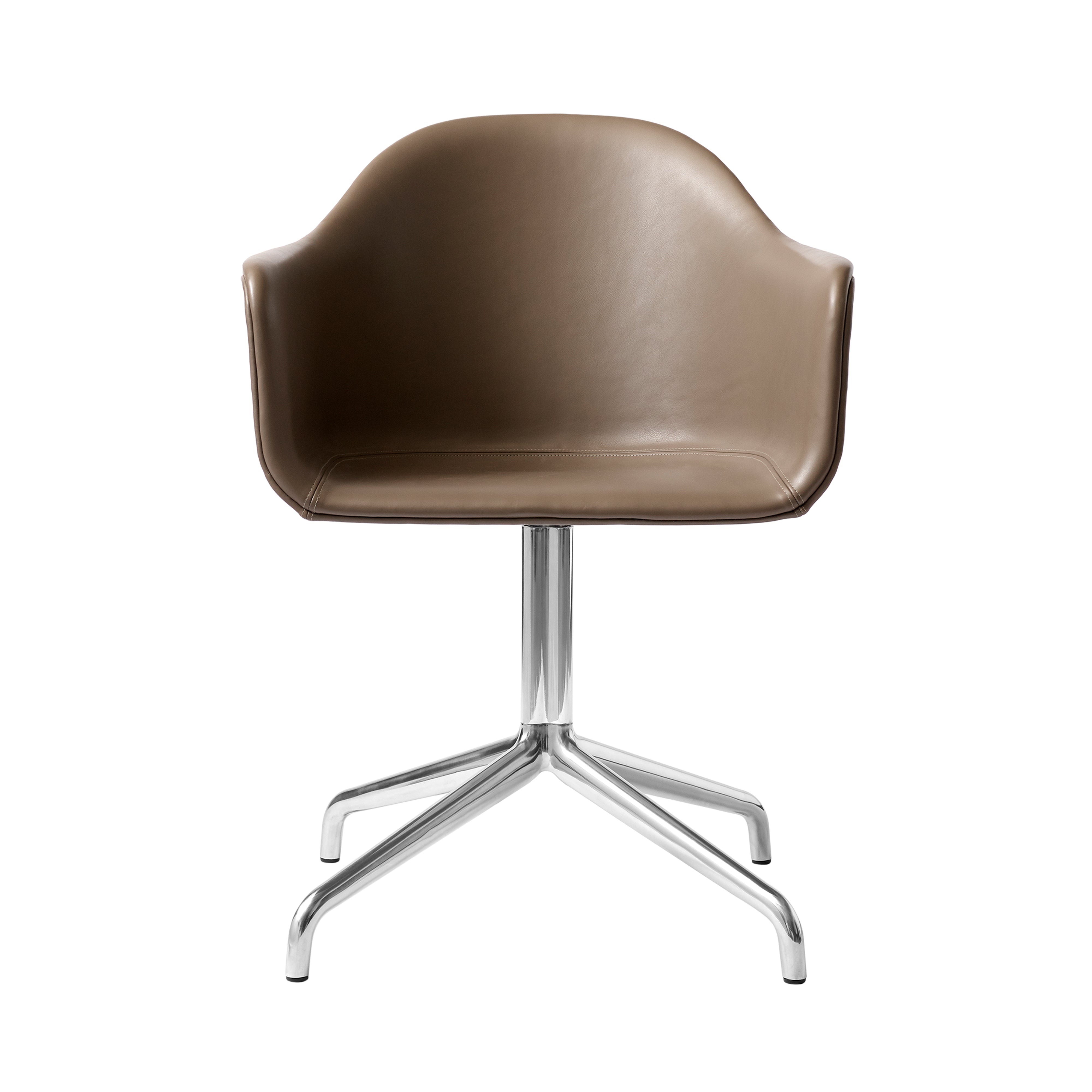 Harbour Dining Chair Star Base: Upholstered + Polished Aluminum