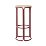 Hardie Bar + Counter Stool: Bar + Natural Ash + Basque Red