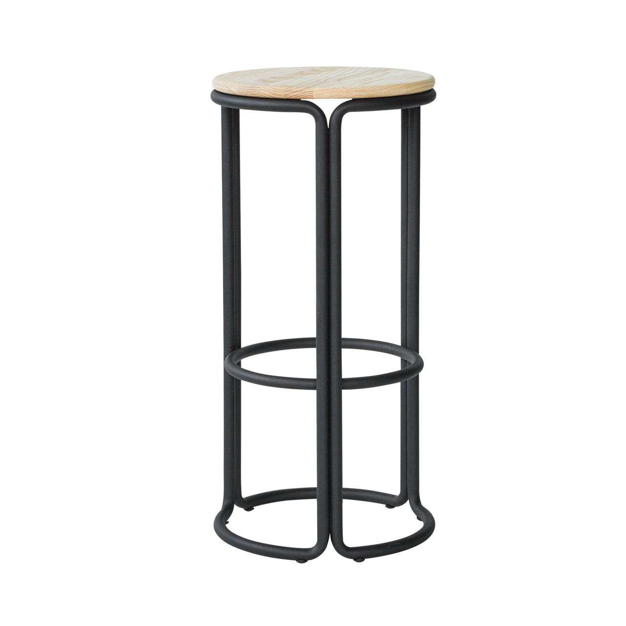 Hardie Bar + Counter Stool: Bar + Natural Ash + Black