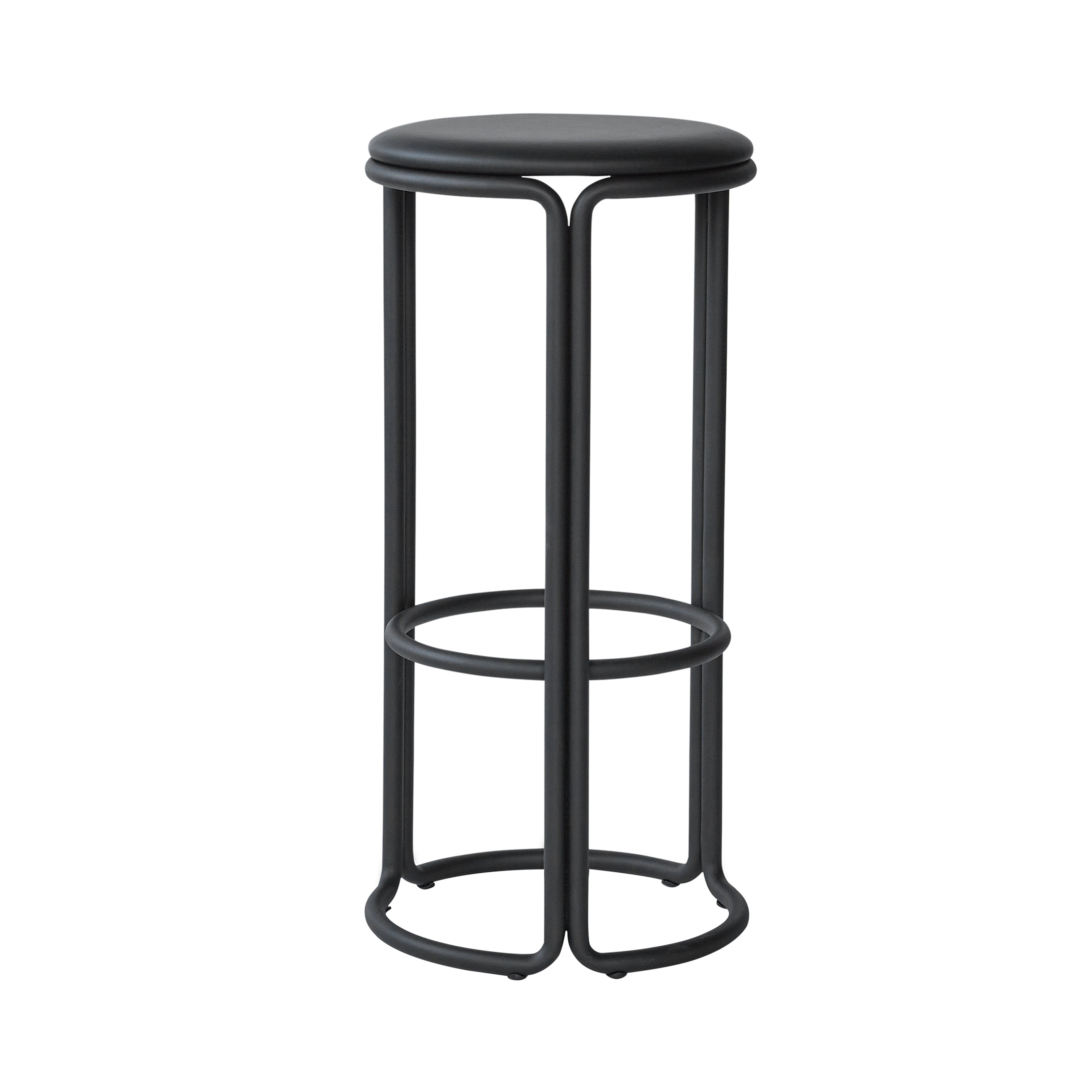 Hardie Bar + Counter Stool: Upholstered + Bar + Black