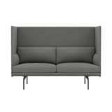 Outline Highback 2-Seater Sofa: Large + High + Black