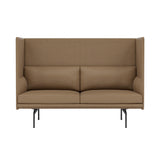 Outline Highback 2-Seater Sofa: Large + High + Black