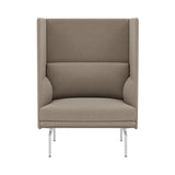 Outline Highback 1-Seater Sofa: Large + High + Polished Aluminum