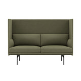 Outline Highback 2-Seater Sofa: Large + High + Black 