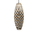 Hinaki Pendant Light: Large + Bamboo + Black + Black