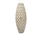 Hinaki Pendant Light: Large + Bamboo + White + White