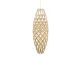 Hinaki Pendant Light: Small + Bamboo + White