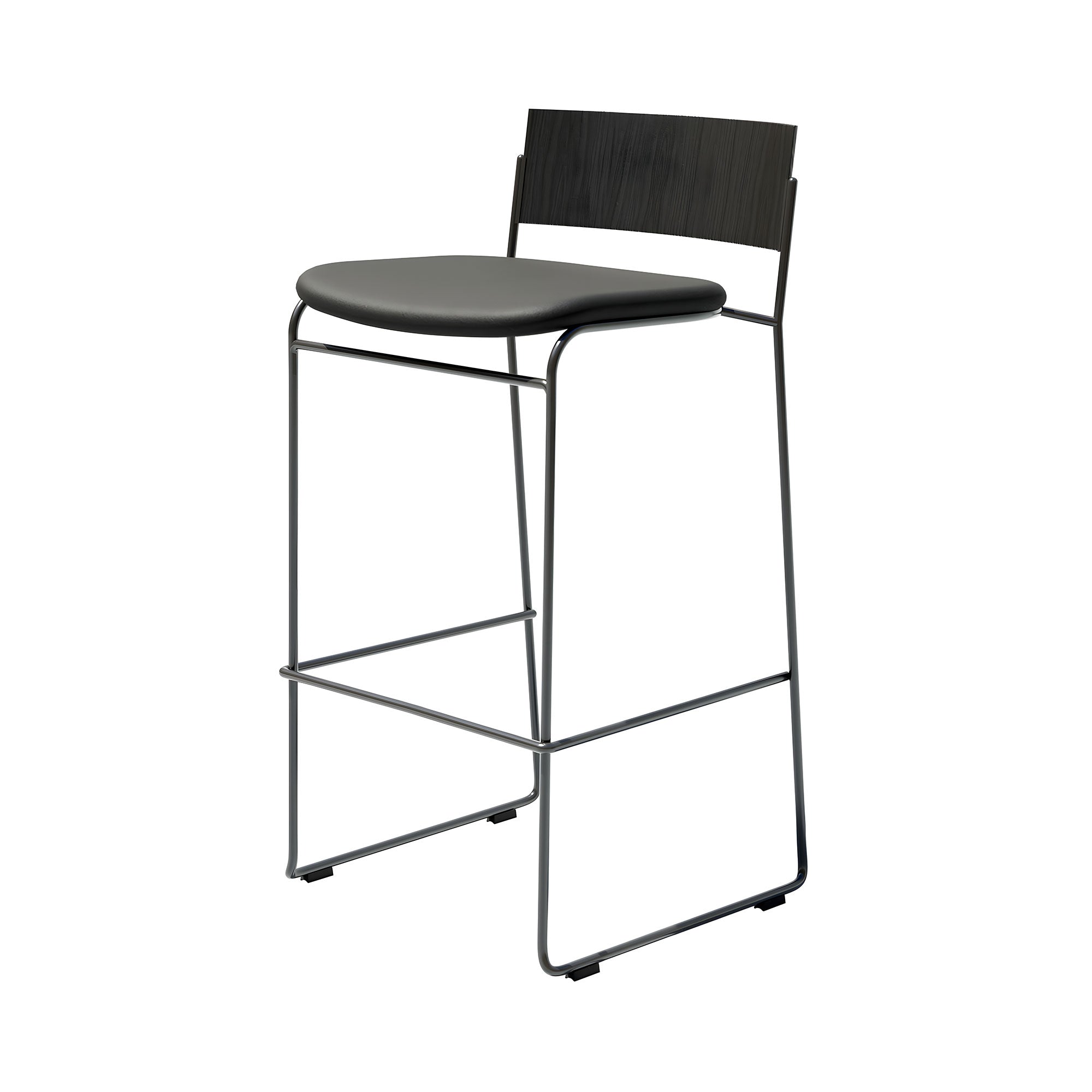 Hinoki Bar + Counter Stool: Bar + Black