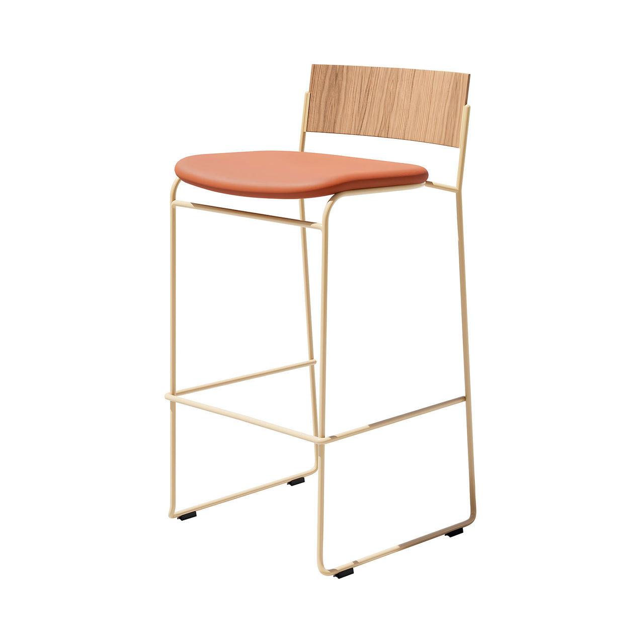 Hinoki Bar + Counter Stool: Bar + Tan + Natural
