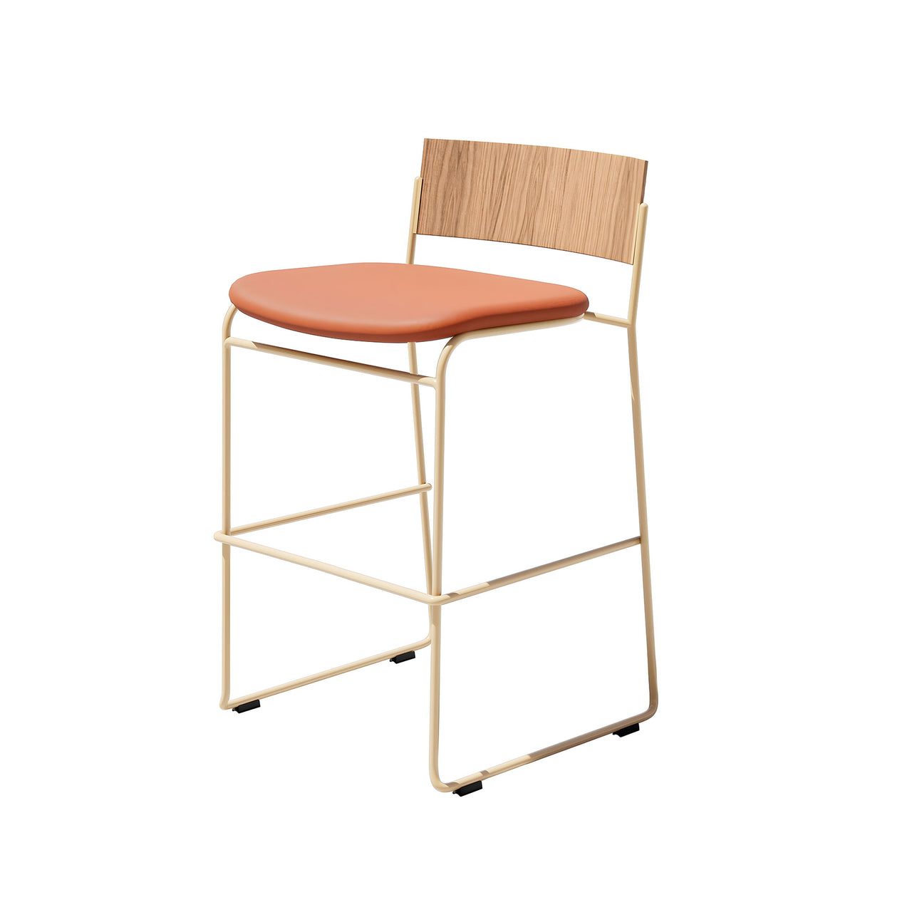 Hinoki Bar + Counter Stool: Counter + Tan + Natural