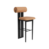 Hippo Bar + Counter Chair: Full Upholstered + Counter + Black Oak