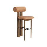 Hippo Bar + Counter Chair: Full Upholstered + Counter + Light Smoked Oak