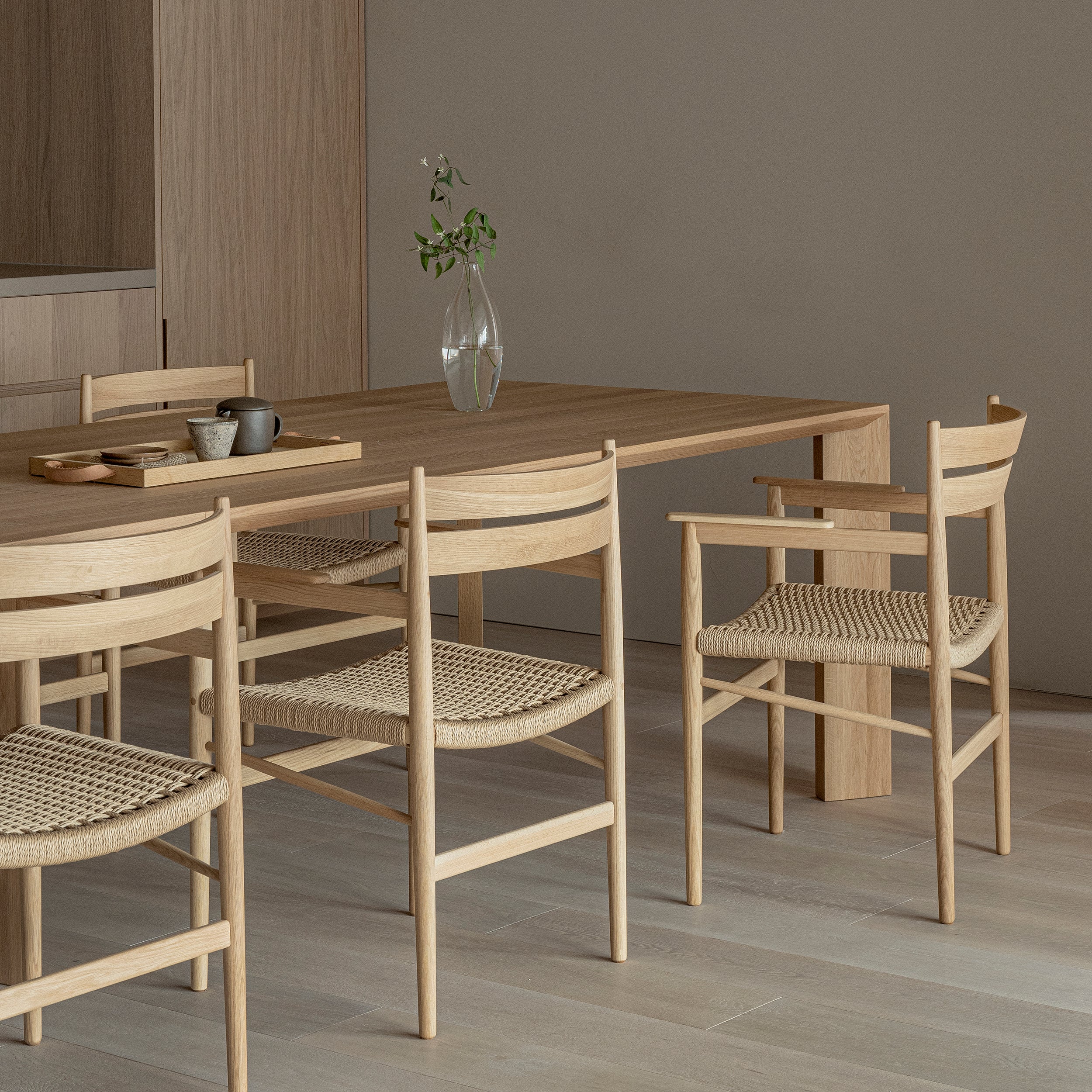 Hiroo Dining Chair N-DC04: Paper Cord + LS