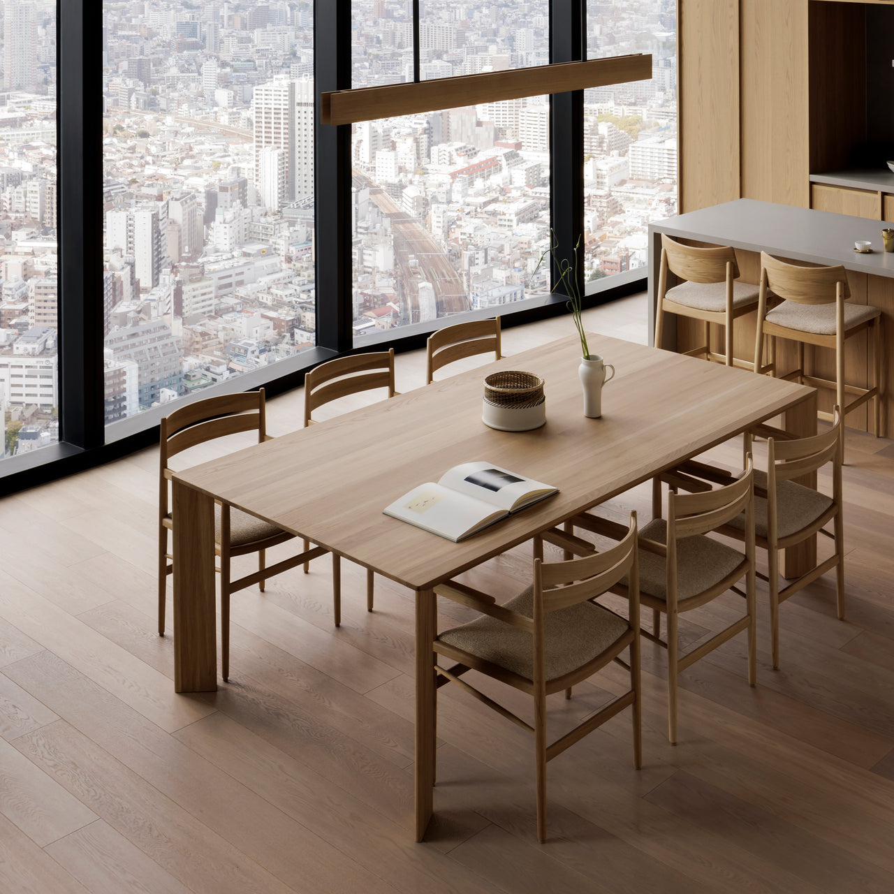 Hiroo Dining Chair N-DC04: Upholstered + LS