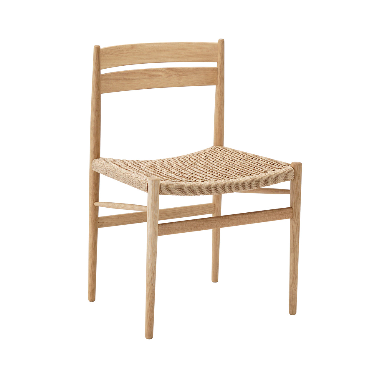 Hiroo Dining Chair N-DC05: Paper Cord + Pure Oak + Natural