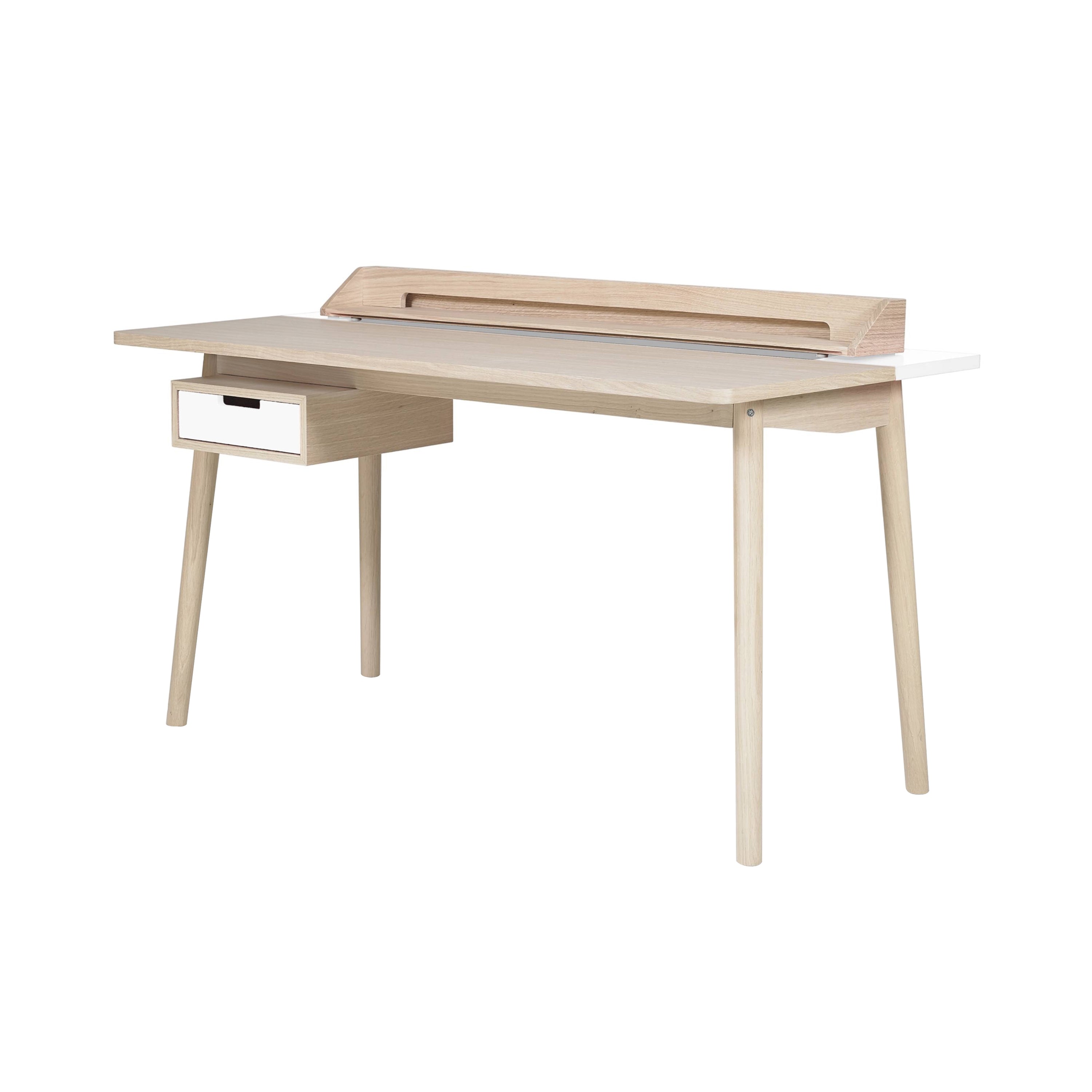 Honoré Desk: Natural Oak + White