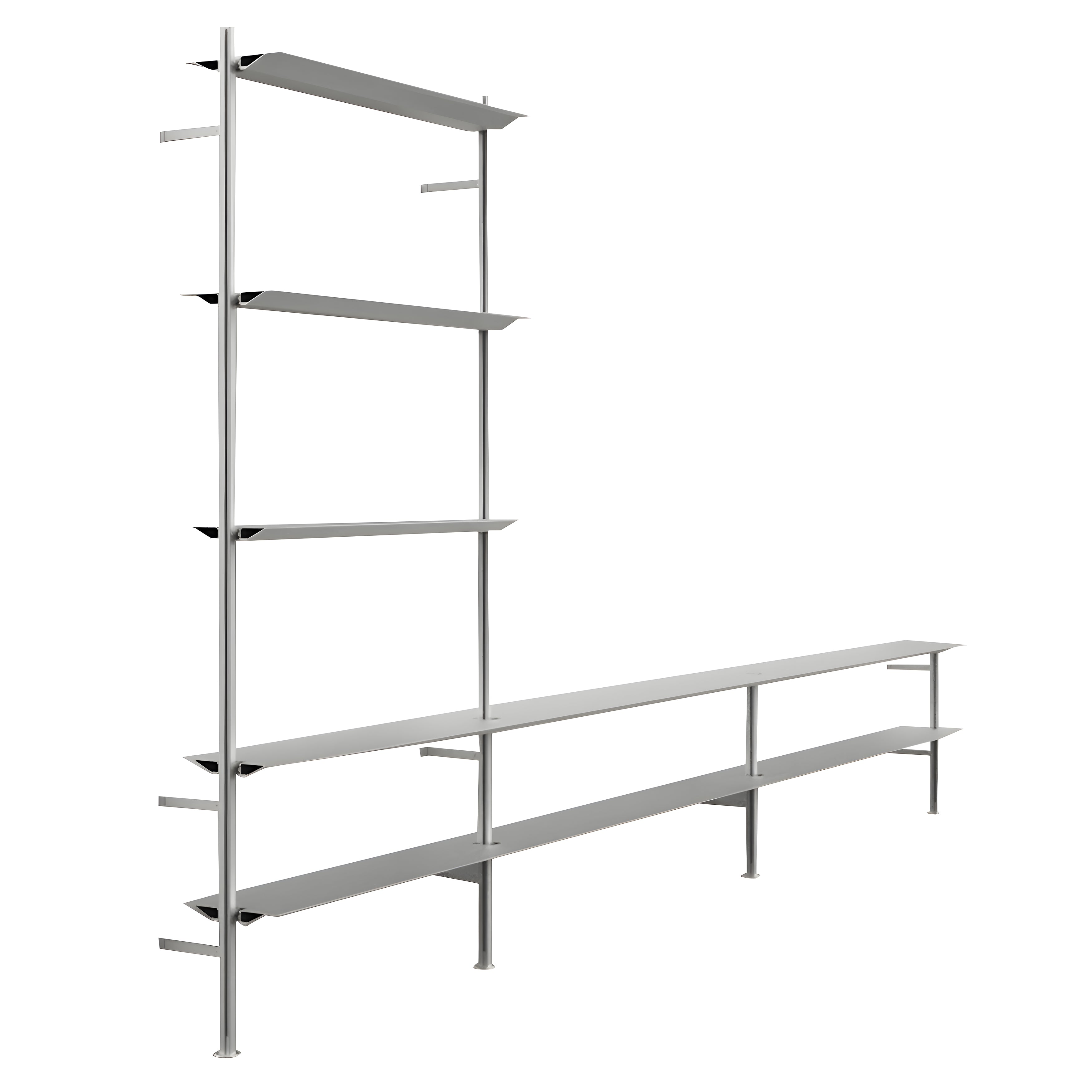 Hypostila Shelf System: Silver + Configuration 5