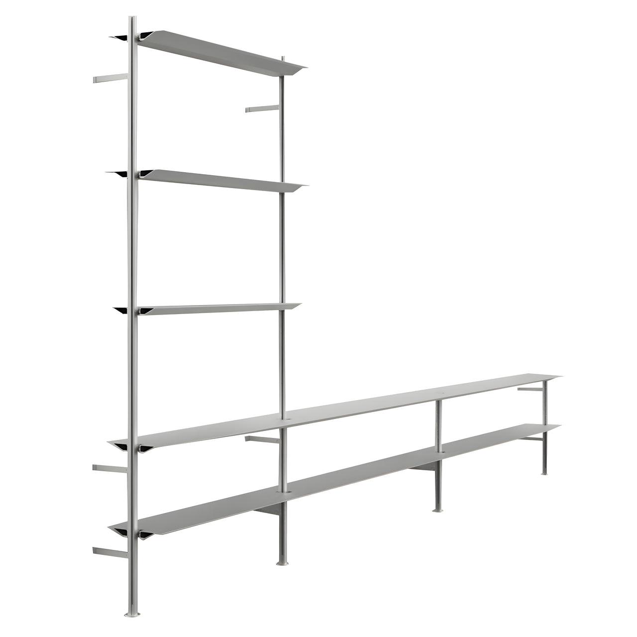 Hypostila Shelf System: Silver + Configuration 5
