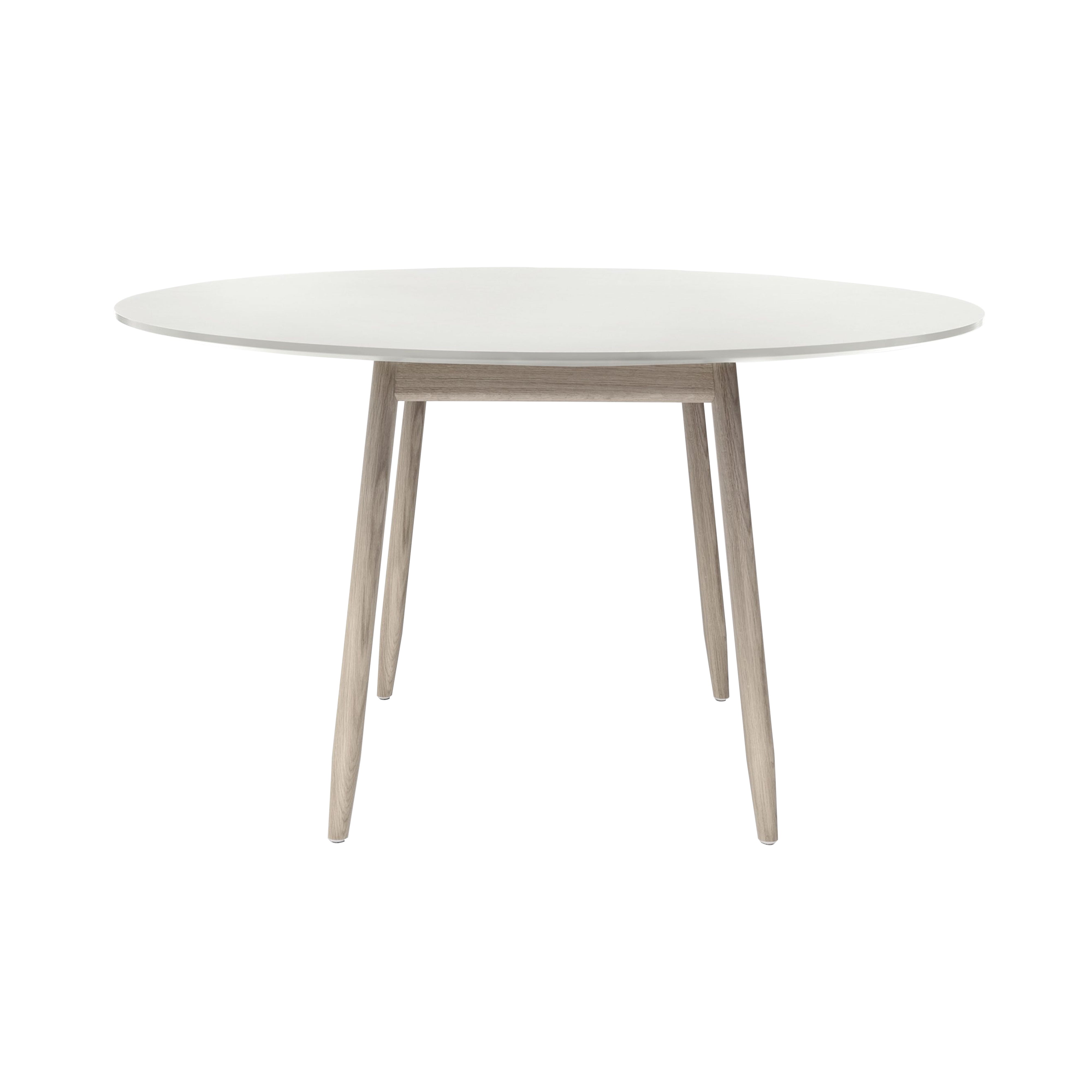 Incha Table: Round + Mushroom + White Oiled Beech