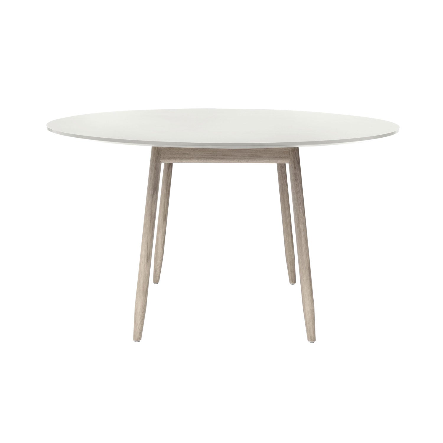 Icha Table: Round + Mushroom + White Oiled Beech
