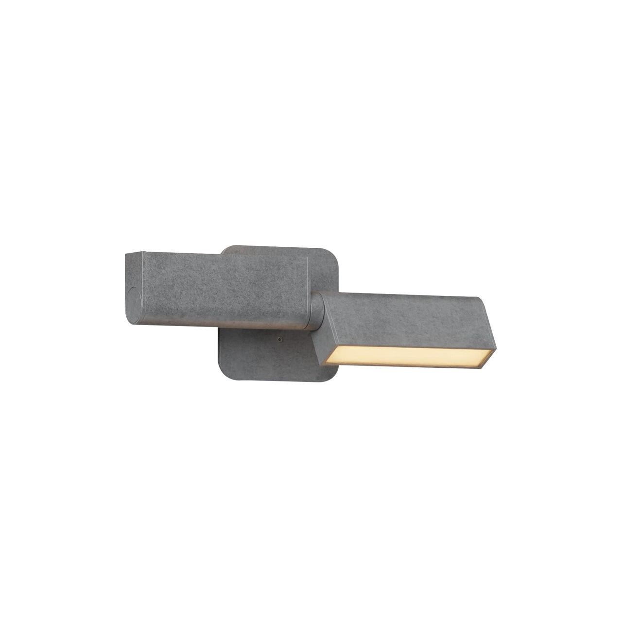 Ipoli 02 Double Wall Lamp: Tumbled Aluminum + Hardwire 