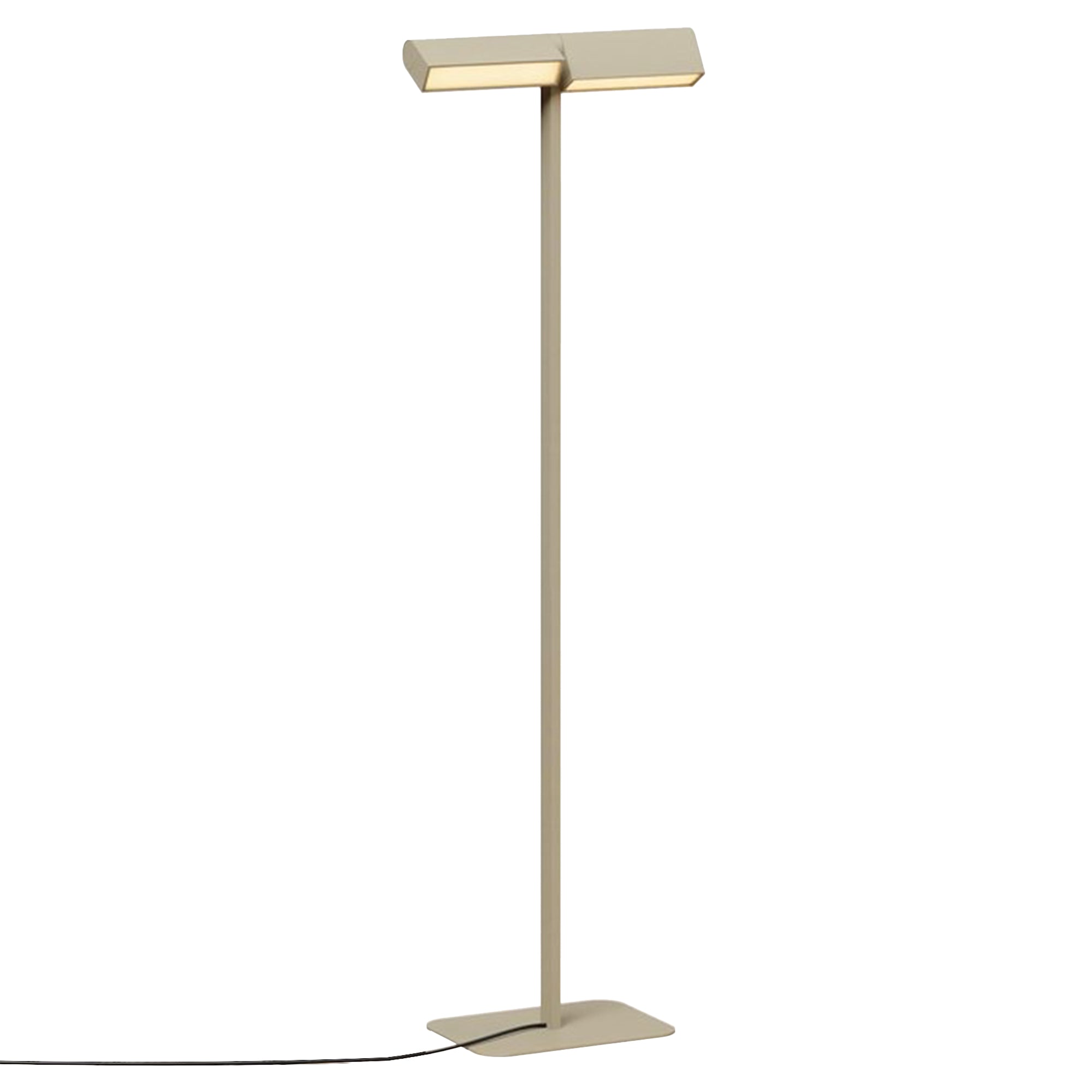 Ipoli 08 Double Floor Lamp: Textured Beige