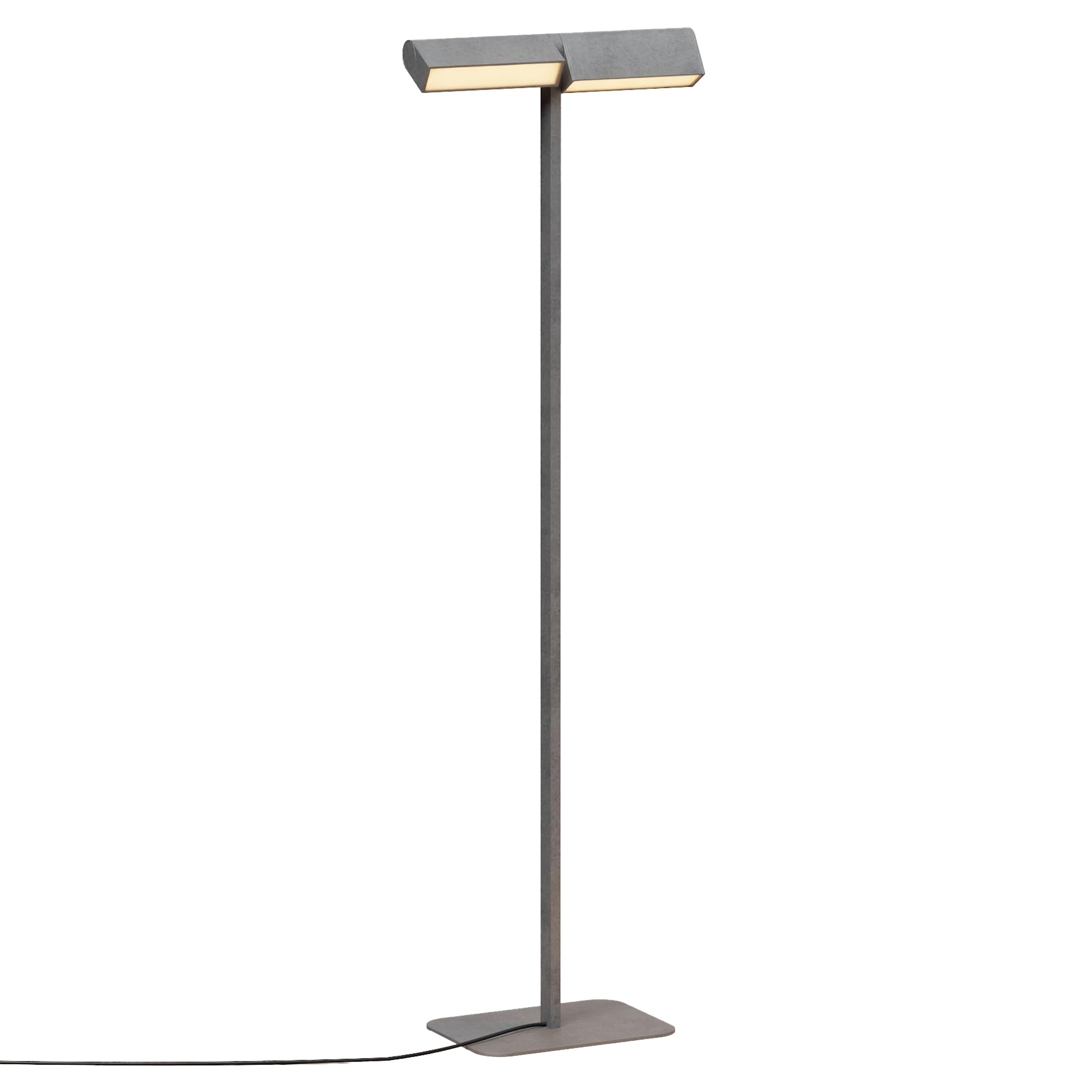 Ipoli 08 Double Floor Lamp: Tumbled Aluminum