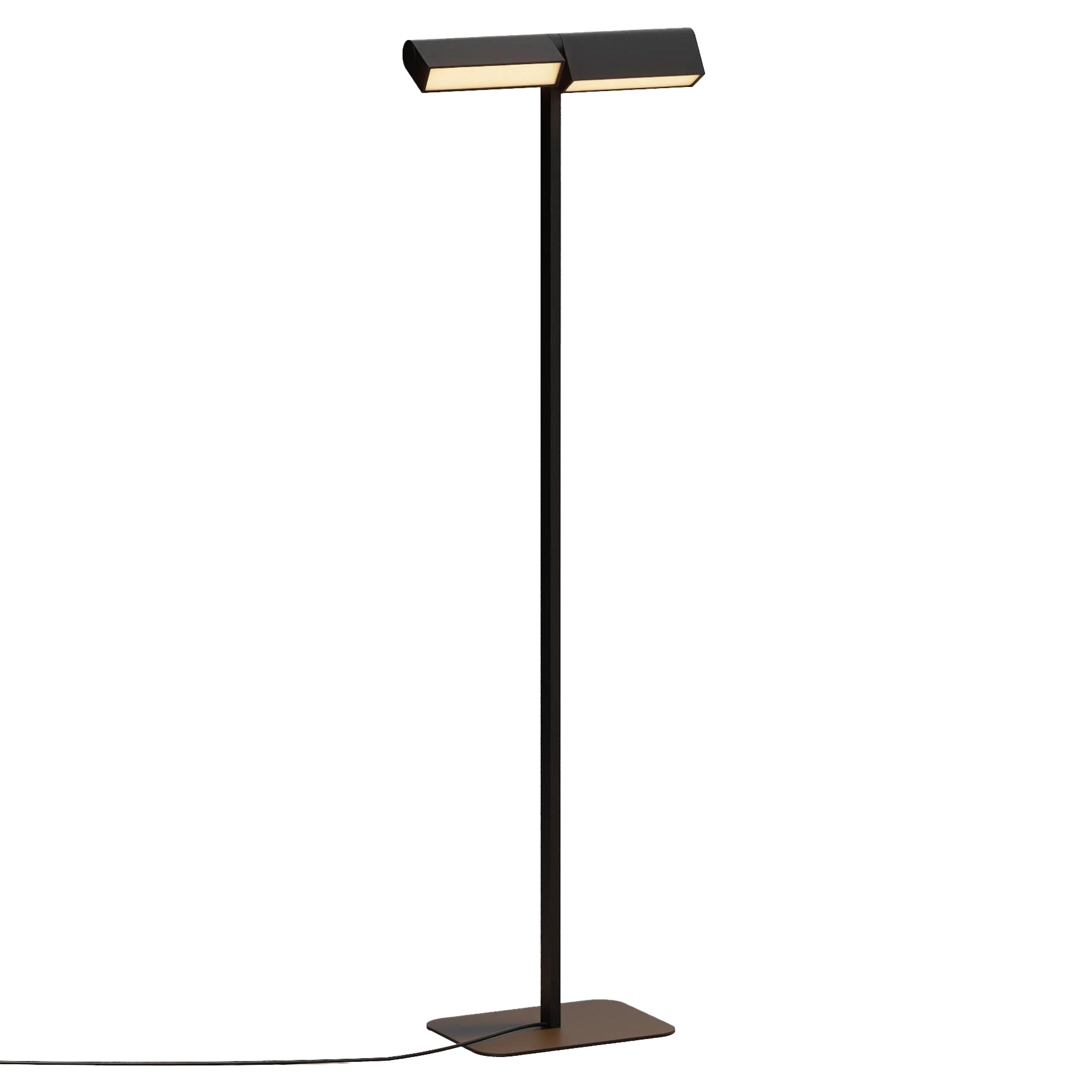 Ipoli 08 Double Floor Lamp: Textured Black