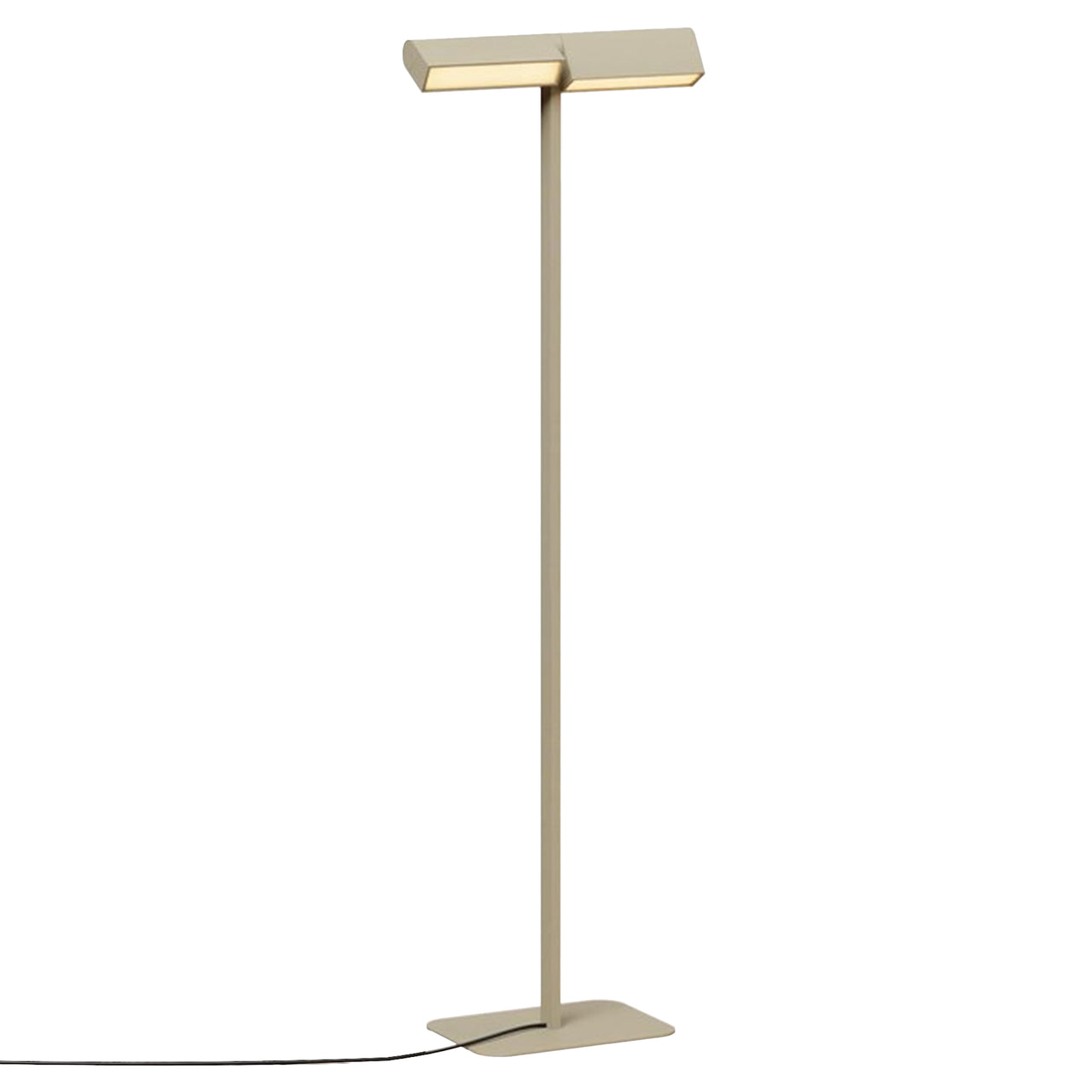 Ipoli 08 Double Floor Lamp: Textured Beige