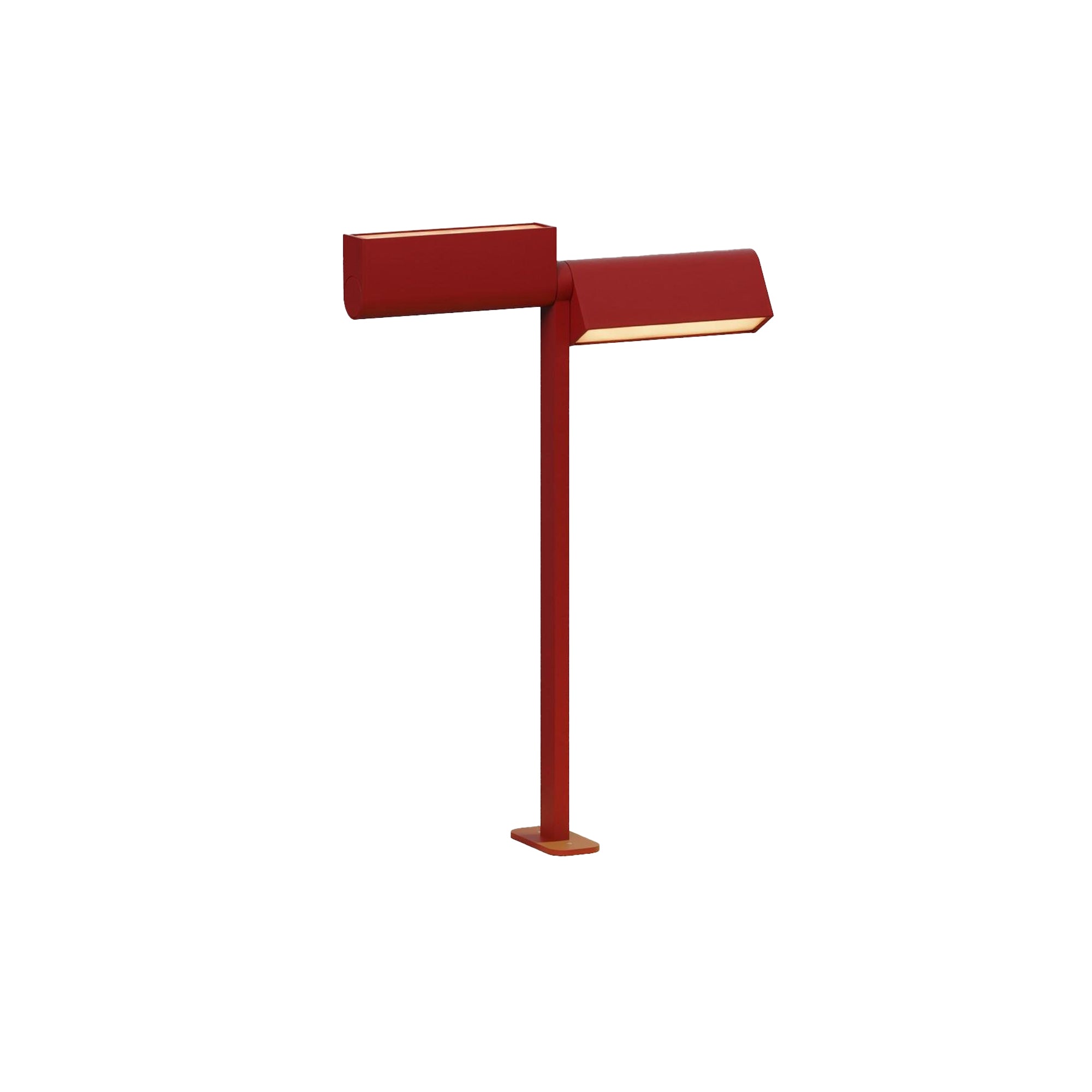Ipoli 10 Double Table Lamp: Textured Poppy + Hardwire