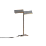 Ipoli 10 Double Table Lamp: Tumbled Aluminum + Softwire