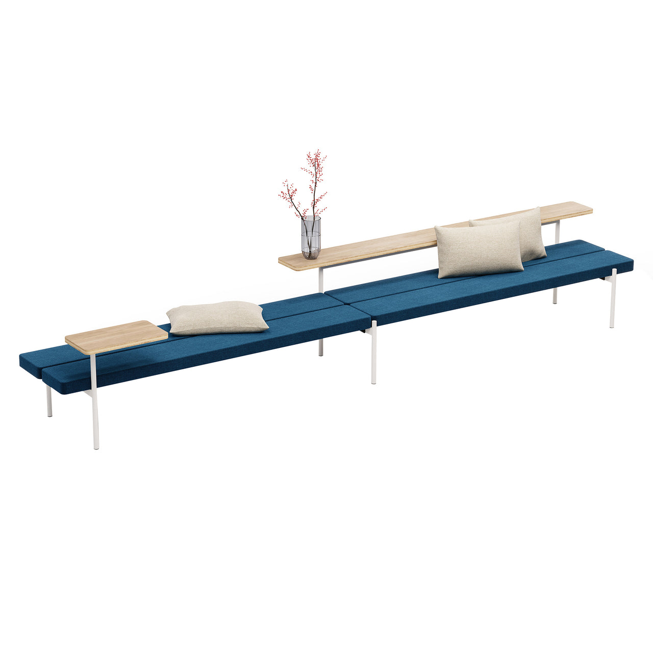 Island Modular bench: Configuration 5 + Larch