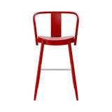 Icha Bar + Counter Chair: Bar + Red Lacquered Beech