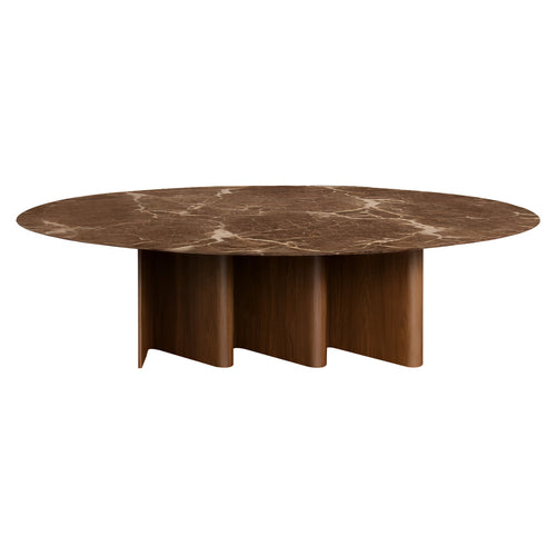 Nami Oval Dining Table: Stone Top + Large - 118.1