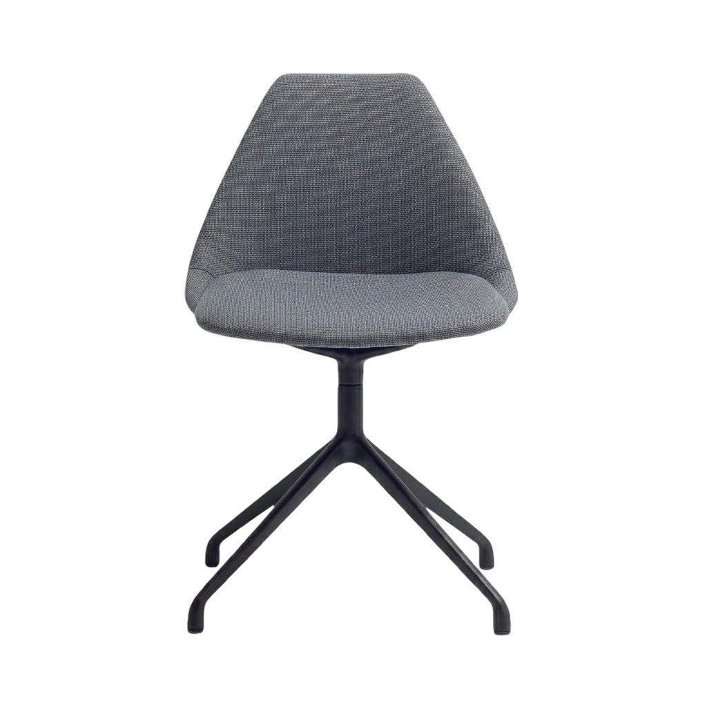 Ziba Swivel Chair: Fully Upholstered + Stocked: Elum Dark Grey