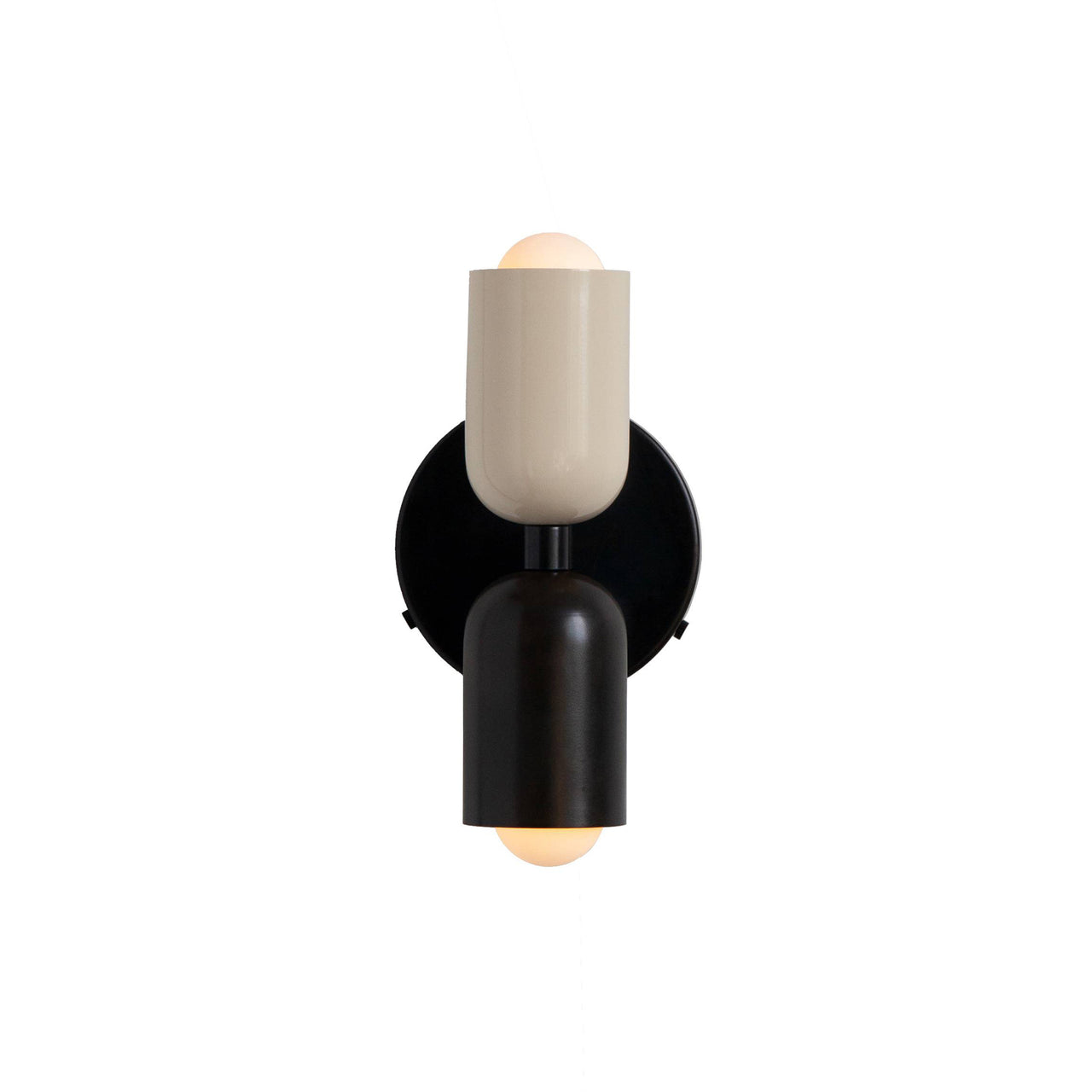 Up Down Sconce: Duo-Tone + Bone + Black + Black