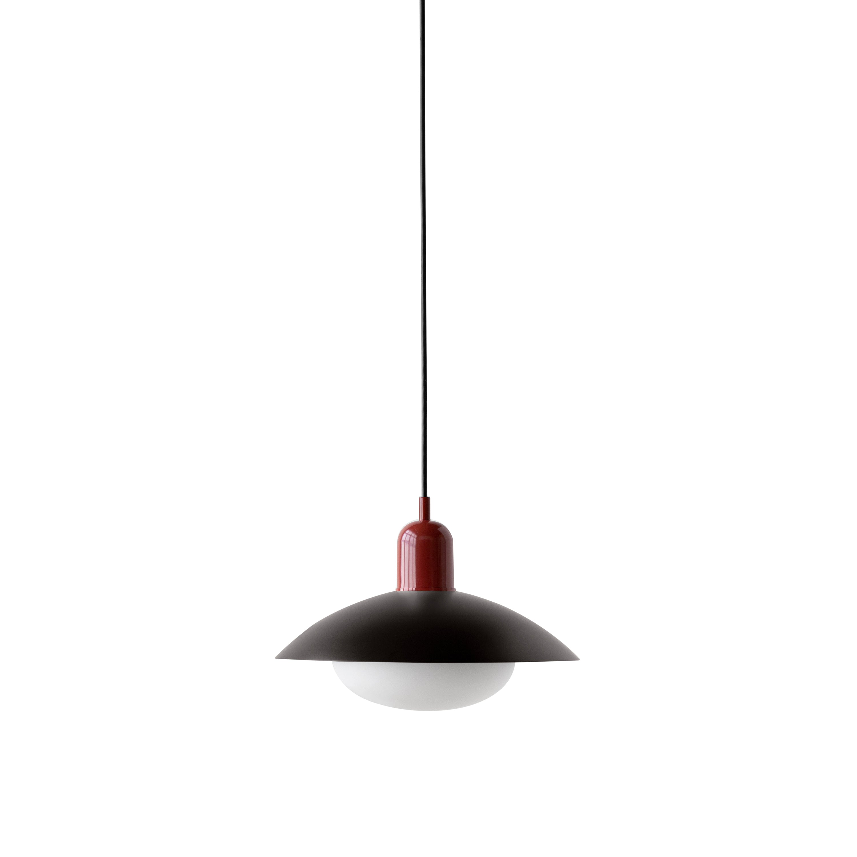 Arundel Mushroom Pendant: Black + Oxide Red