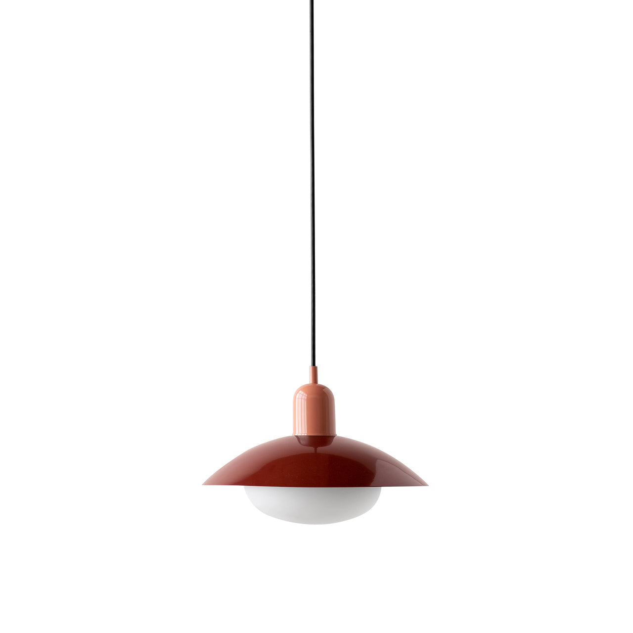 Arundel Mushroom Pendant: Oxide Red  + Peach